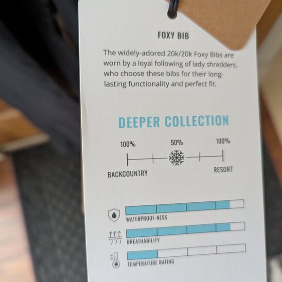 Flylow Foxy Bibs NWT size 12T - Picture 6 of 6